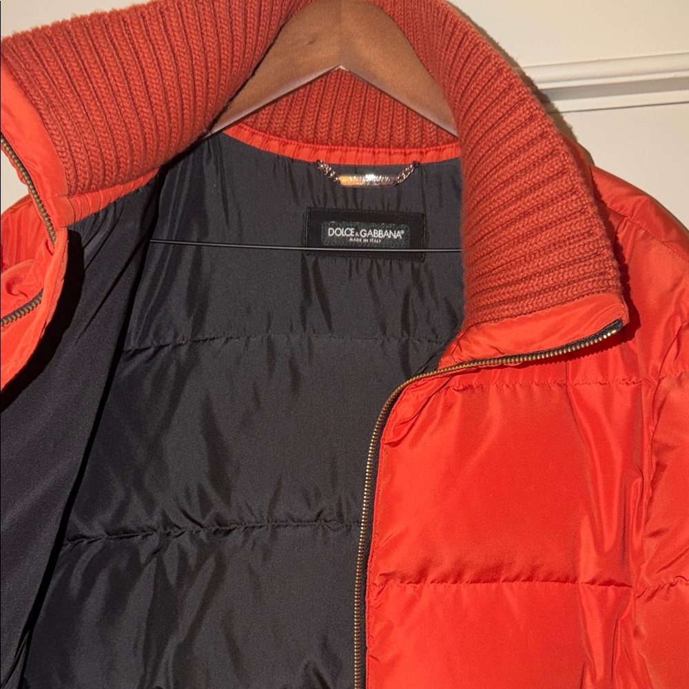 Dolce & Gabbana Vibrant Orange Puffer Jacket - Picture 4 of 5